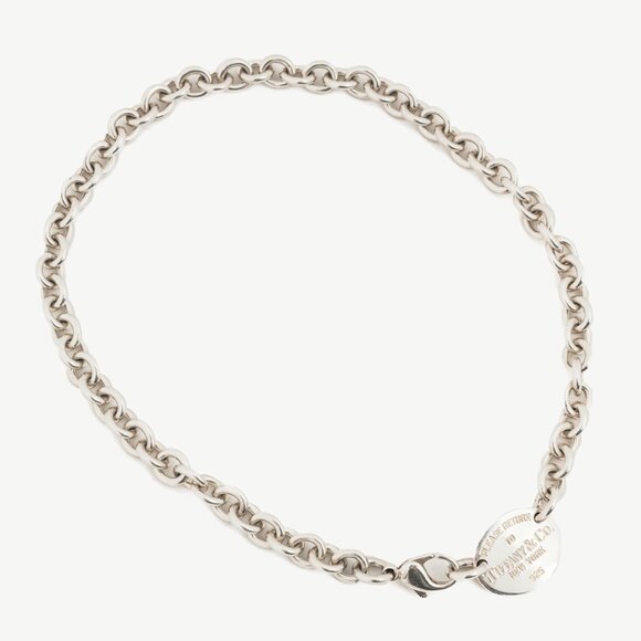 Tiffany & Co. Return to Tiffany Sterling Silver Chain Choker Necklace - Picture 1 of 3